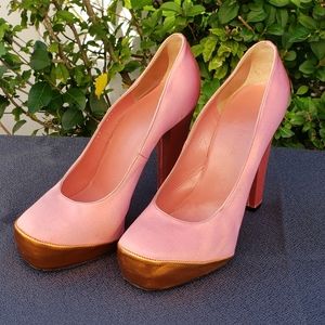 satin platform pimps